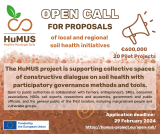 Open Call: HuMUS (Healthy Municipal Soils)