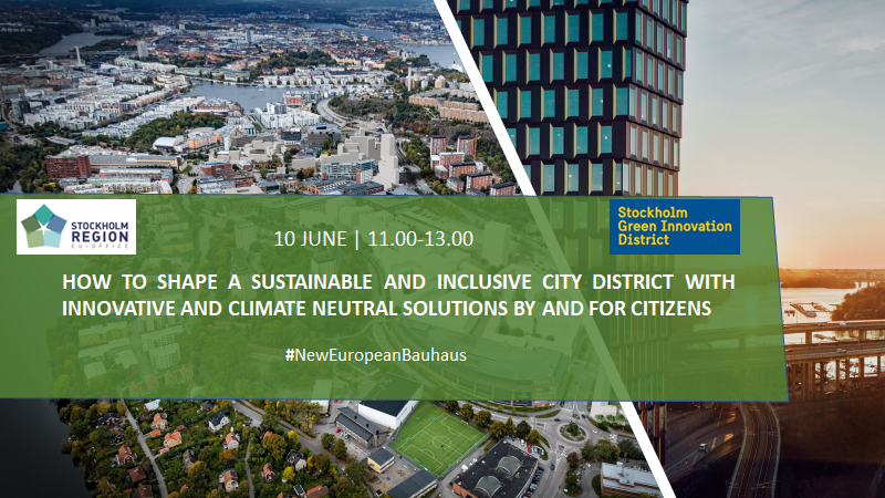 Seminar: NEW EUROPEAN BAUHAUS FESTIVAL: Sustainable and inclusive city districts