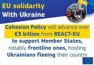 REACT-EU pre-financing proposal of € 3.4 billion to Member States helping refugees from Ukraine